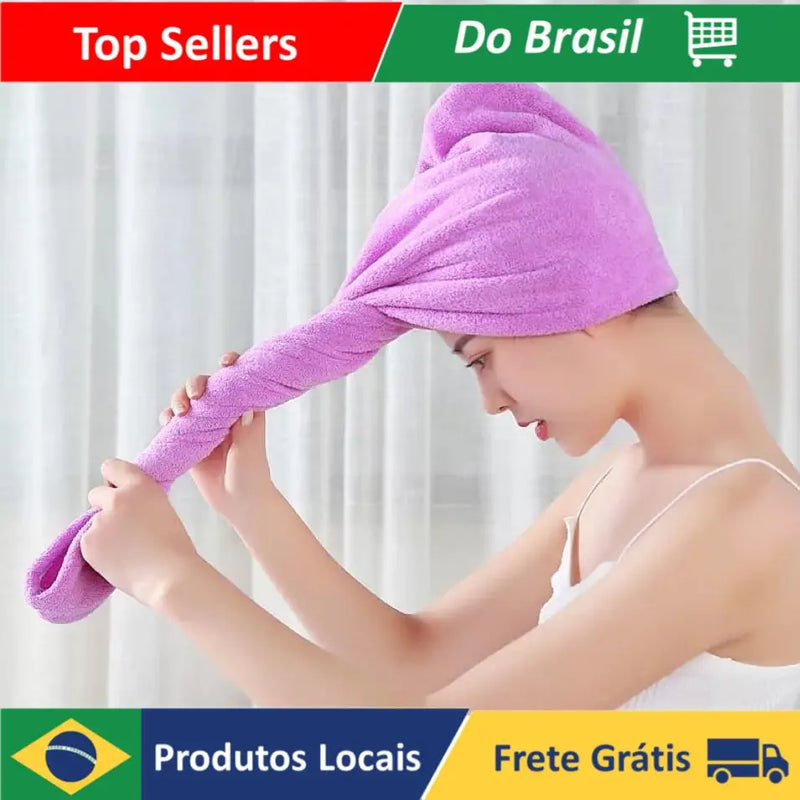 Toalha Mágica de Microfibra para Cabelo